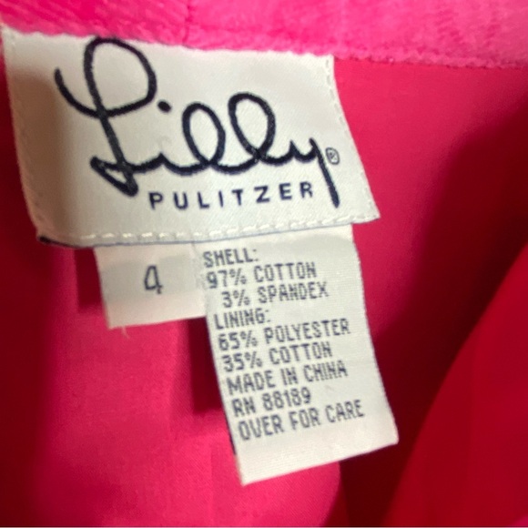 Lilly Pulitzer 90’s white label ducks on pink corduroy A-line skirt size-4 - Picture 7 of 10